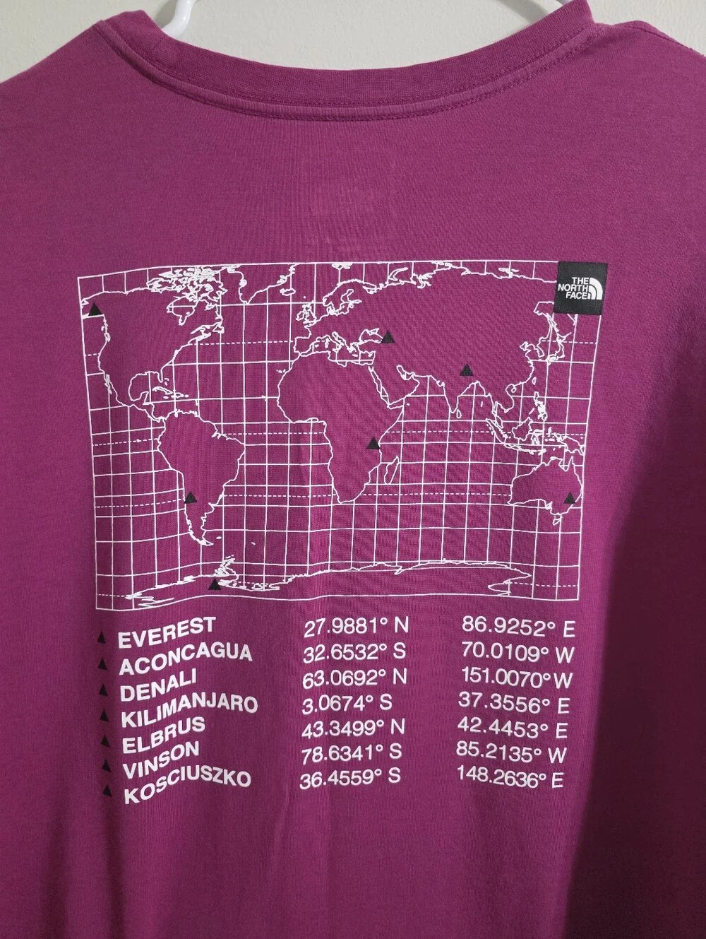 The North face Seven Summits Magenta Tshirt Size Medium